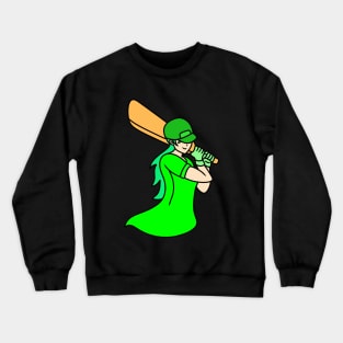 Cricket player girl Crewneck Sweatshirt